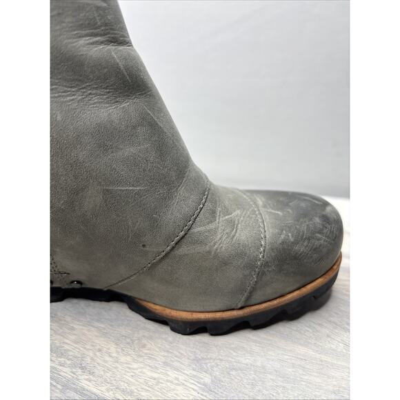 Sorel Joan of Arctic Wedge Chelsea II Boots – Gray Suede Leather Women’s Size 8 - Picture 6 of 8